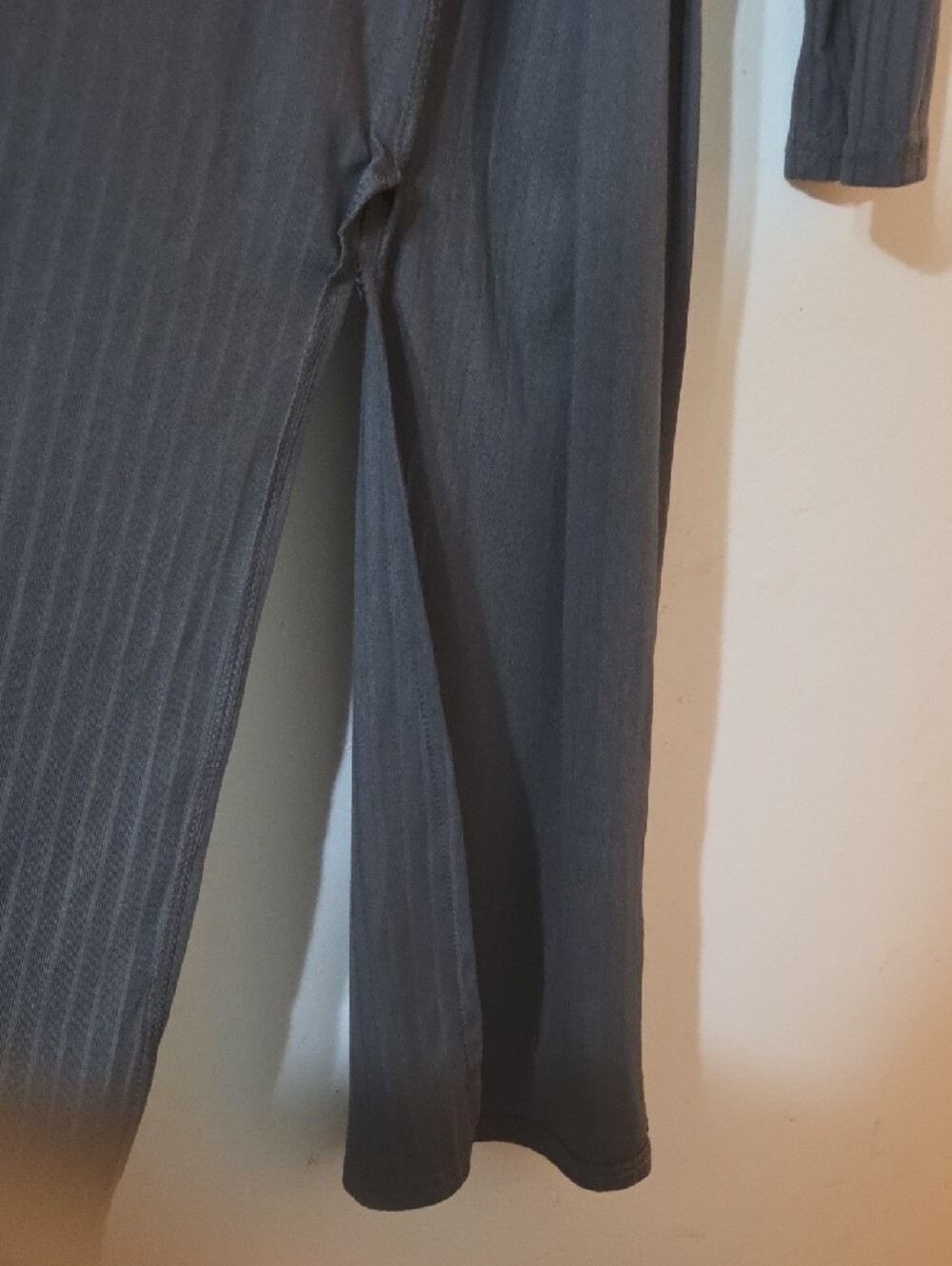 Women’s Ribbed Jacket and Pants Set - Charcoal Gray - Picture 7 of 8